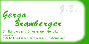 gergo bramberger business card